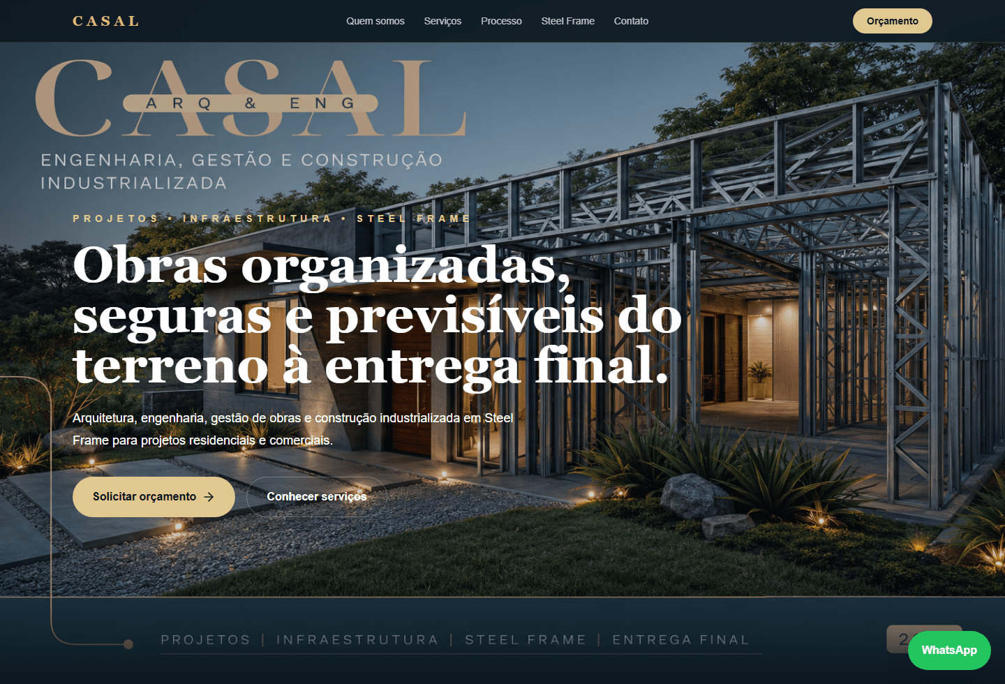 CASAL Arquitetura & Engenharia project screenshot